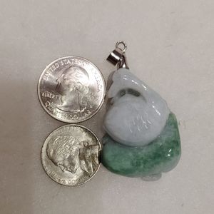 Vintage genuine green jade stone